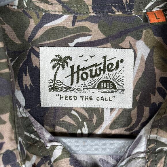 Howler Bros Leafy Camo Short Sleeve Shirt - Size Large - Picture 6 of 8